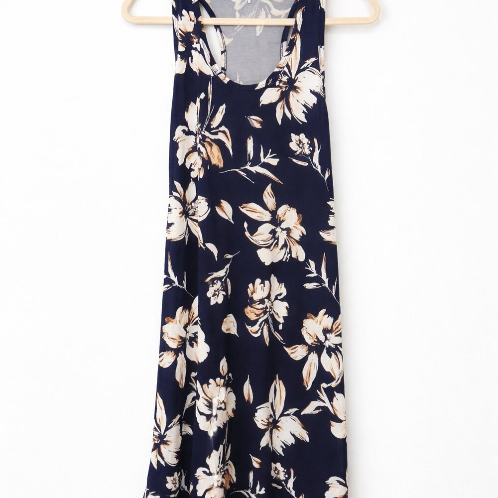 Bamboo Floral Midi Dress Ultra Soft Breathable Boho Luxe Rare M NWOT - Picture 4 of 10
